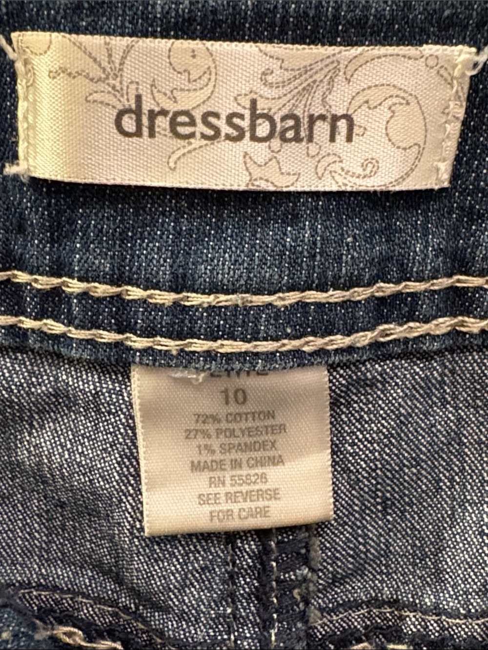 dressbarn Blue Denim A-Line Skirt size 10 pockets - Picture 8 of 13